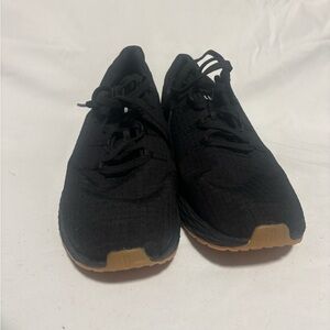 Men's Black Athletic Sneakers with Gum Sole